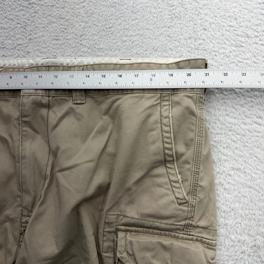 Polo Ralph Lauren Mens Khaki Tan Cotton Cargo Shorts Size 42 Classic Fit